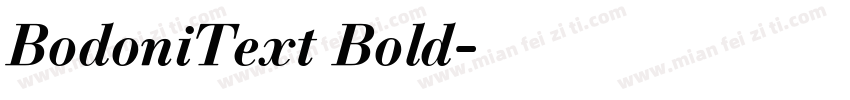 BodoniText Bold字体转换